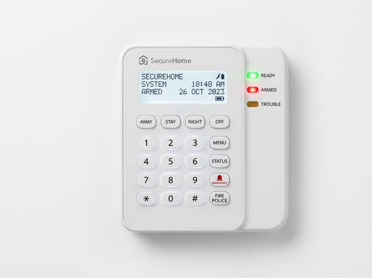Central de alarma con teclado num&eacute;rico